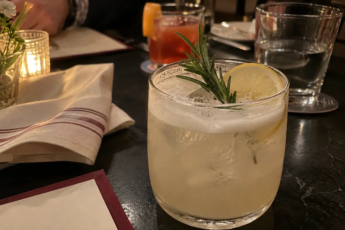 Cocktails photographed from a guest's table for this concept review